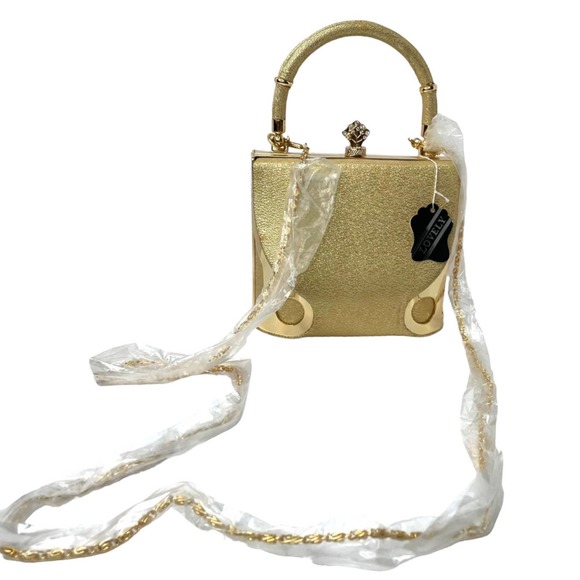 Lovely NY Handbags - Vintage Lovely NY NWT Gold Evening Bag